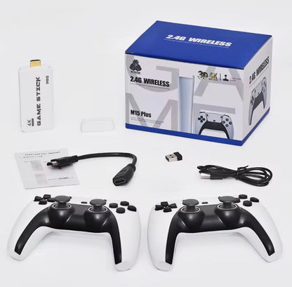 M15 Retro Game Stick 4K Gaming Console – 20,000+ Classic Games, 64GB Storage, Wireless Joystick | PS1, NES, SNES, SEGA, & More