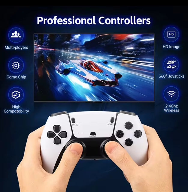 M15 Retro Game Stick 4K Gaming Console – 20,000+ Classic Games, 64GB Storage, Wireless Joystick | PS1, NES, SNES, SEGA, & More